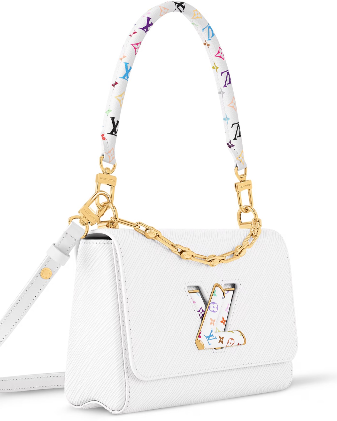 Túi Louis Vuitton LV x TM Twist MM Slim White 2